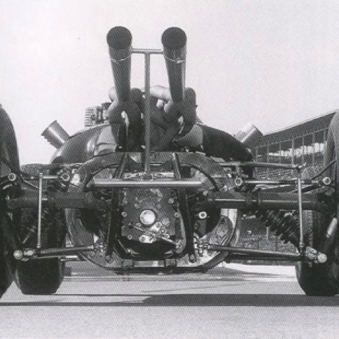 L'arrière train de la Lotus 34 avec la boite ZF...